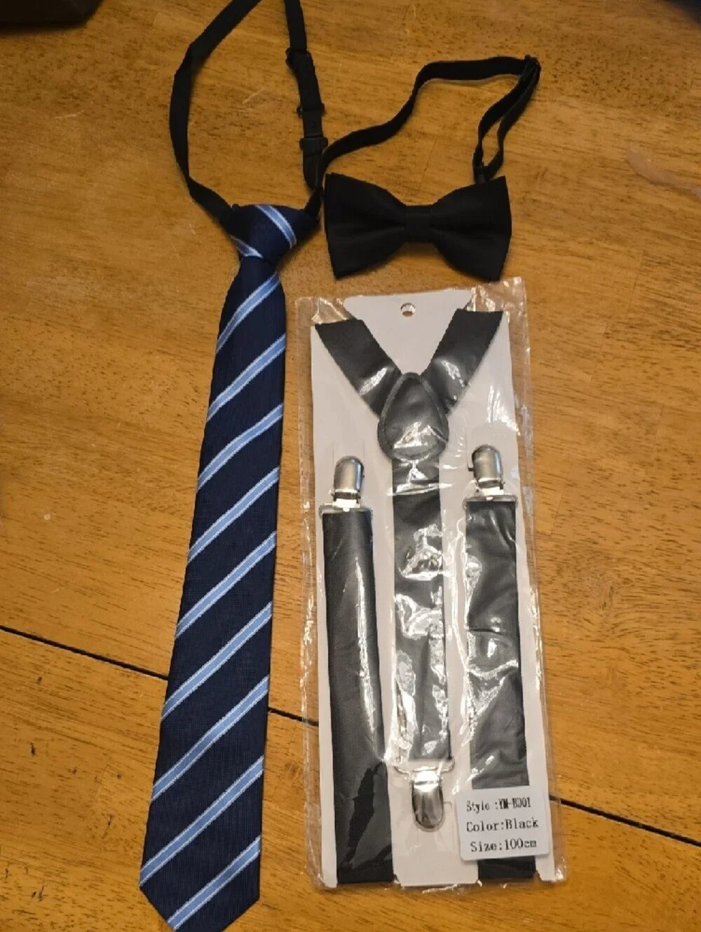 Classic Boy's | Navy | Striped | Elastic Tie | OS